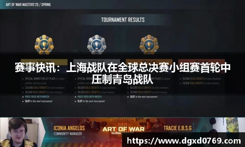 赛事快讯：上海战队在全球总决赛小组赛首轮中压制青岛战队